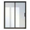 A window with a handle, rectangular in shape, set indoors, allowing light to enter the space. Its Called Aluminium 2 Panel Sliding Glass Door 2.1 X 2.1M