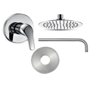 Shower Mixer Set Lever Silver EZI