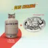 A gas combo featuring a 3kg SAFETY gas cylinder alongside a shiny cooker top, promoting efficient cooking solutions. Its Called 3kg Gas With Cylinder And Cooker Top