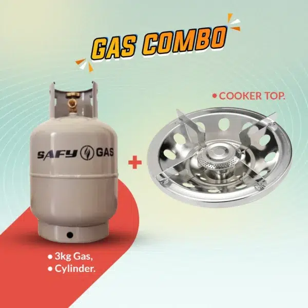 3kg Gas, Cylinder and Cooker top Combo