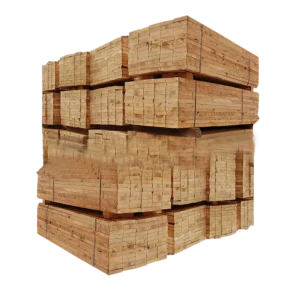 Stacks of bendring 38x38MM wooden planks are organized in neat piles, isolated against a pristine white background.