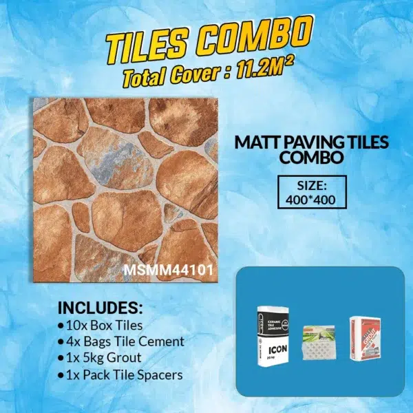 Floor Tiles Combo – Matt – Ceramic – 400x400mm – A-Grade