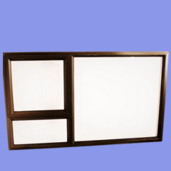 Bronze Clear Left-Handed Aluminium Window Frame PT159