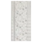 Elegant white wallpaper featuring delicate floral patterns and textured borders in a soft, subtle design. Its Called White Floral Patterns PVC Ceiling Panel