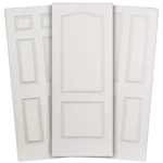 Three white interior doors with different panel designs, showcasing various styles for home decor. Deep Moulded White Door 2/4/6 Panel