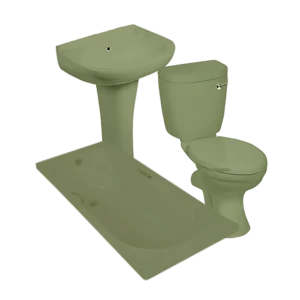 Bathroom Set 7 Pieces Avocado