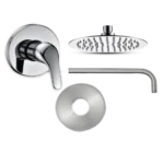 Shower Mixer Set Lever Silver EZI