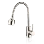 Sink Flexible Mixer Deck Type Lever Silver AY407 024