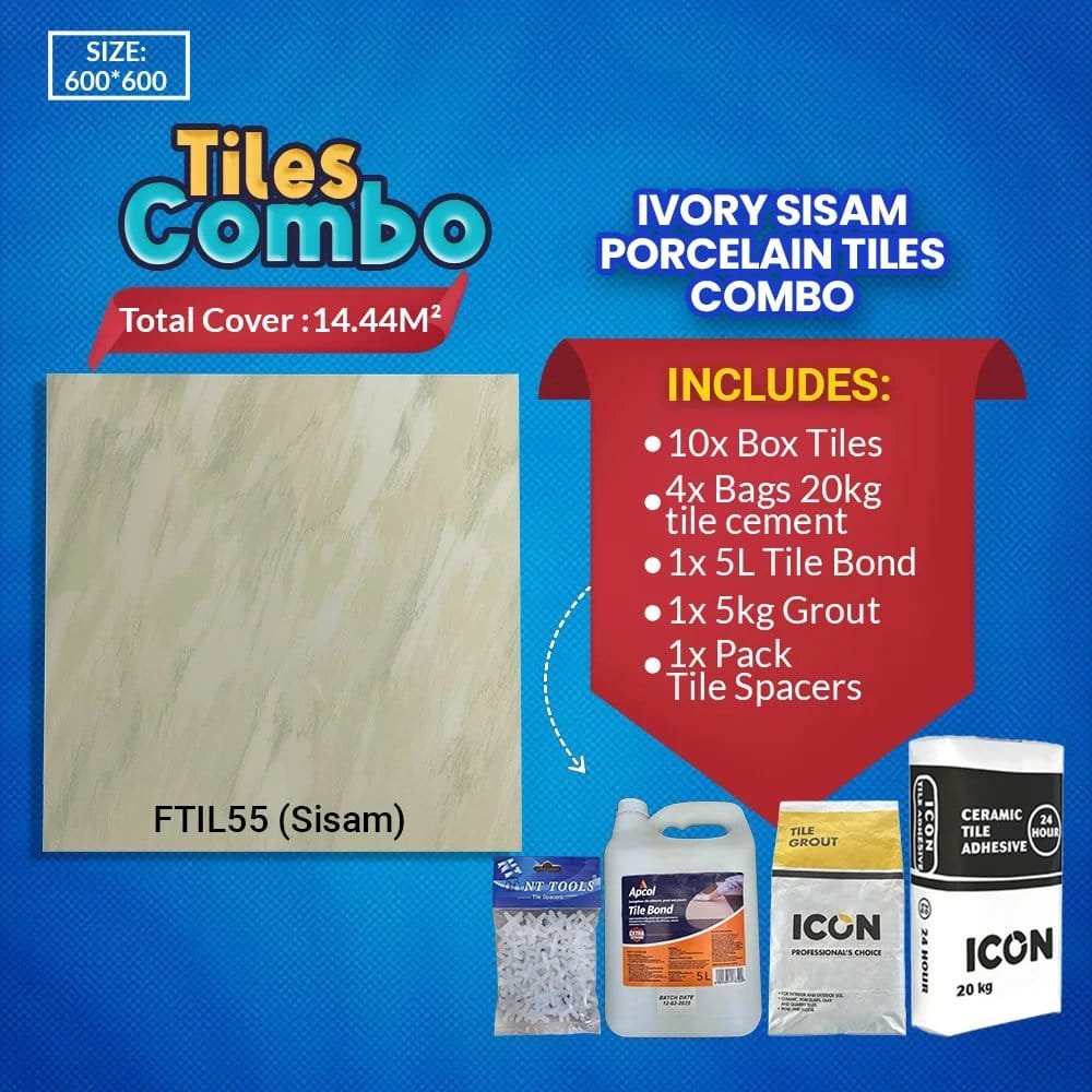 Sisam Ivory Floor Tile Combo