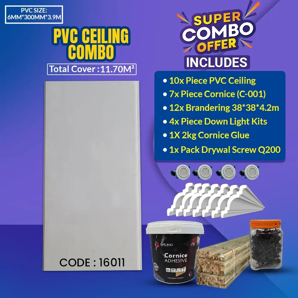 Pvc Ceiling Combo | 11.70M² | 16011