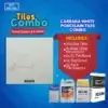Carrara White Floor Tiles Combo Glossy Polished Porcelain 600x600mm