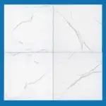 Carrara White Floor Tiles - Glossy Polished - Porcelain - 600X600mm - A Grade (86009)