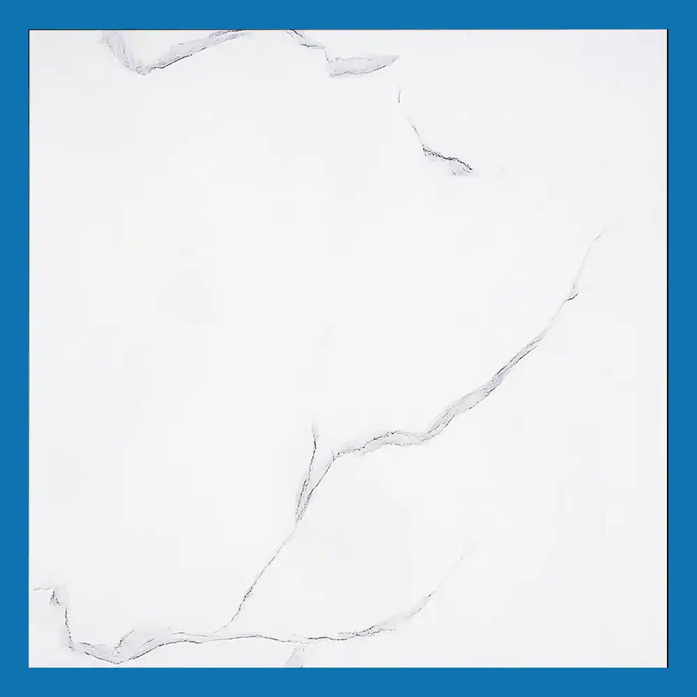 Carrara White Floor Tiles - Glossy Polished - Porcelain - 600X600mm - A Grade (86009)