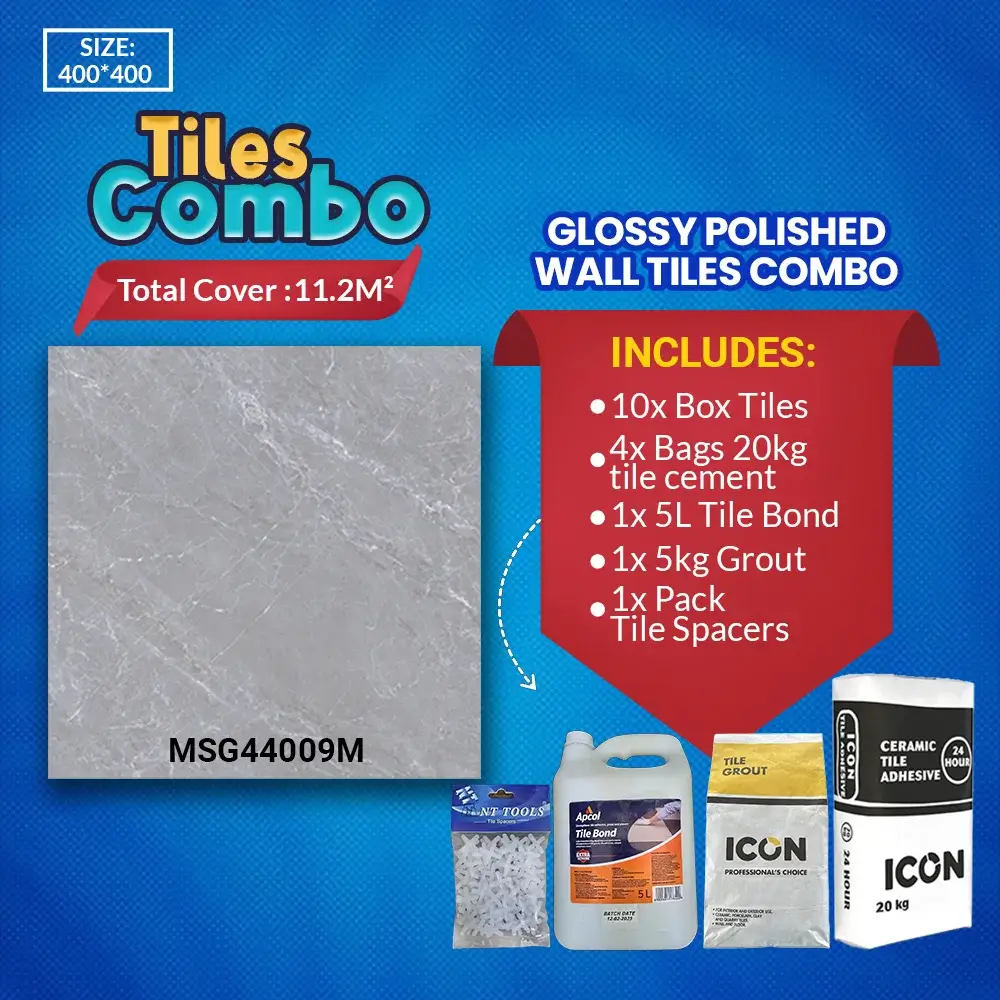 Wall Tiles Combo - Glossy Polished - Ceramic - 400X400mm | A-Grade | Msg44009m