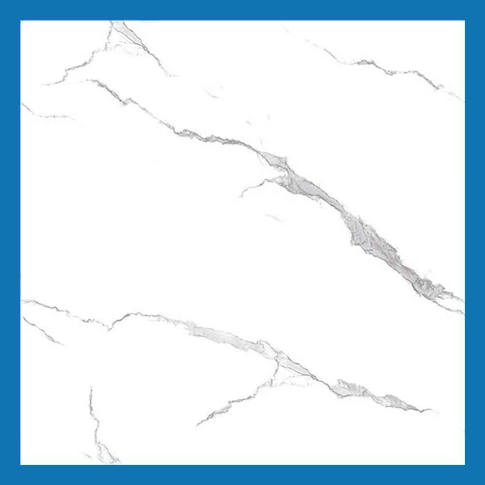 Carrara White Wall Tiles Glossy Polished Ceramic