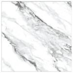 A marble texture with a smooth surface featuring a mix of white, gray, and subtle beige streaks, creating a natural and elegant pattern. Its Called Carrara White Floor Tiles