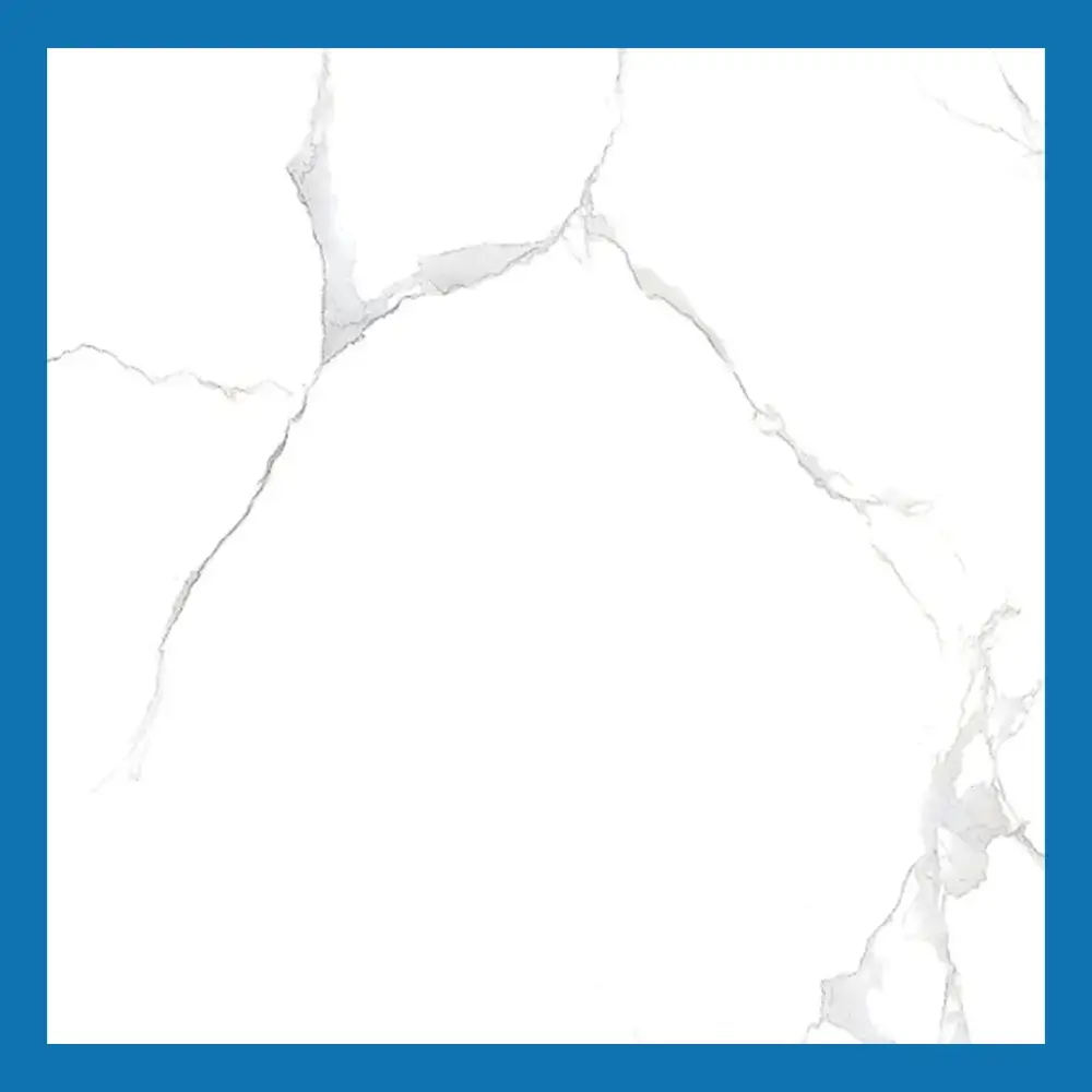 Carrara White Floor Tiles - Glossy Polished  Porcelain - 600X600mm - | A-Grade | Msp66048m