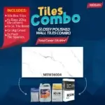 Cart 8 Carrara White Wall Tiles Combo | Glossy Polished Ceramic | 300X600mm | A-Grade | Msw36004m