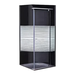 Pivot Shower Door With Stripe Design