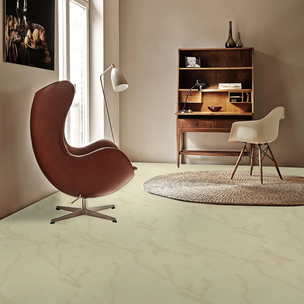 MKT03 Ivory Floor Tiles Glossy Polished Porcelain MKT03