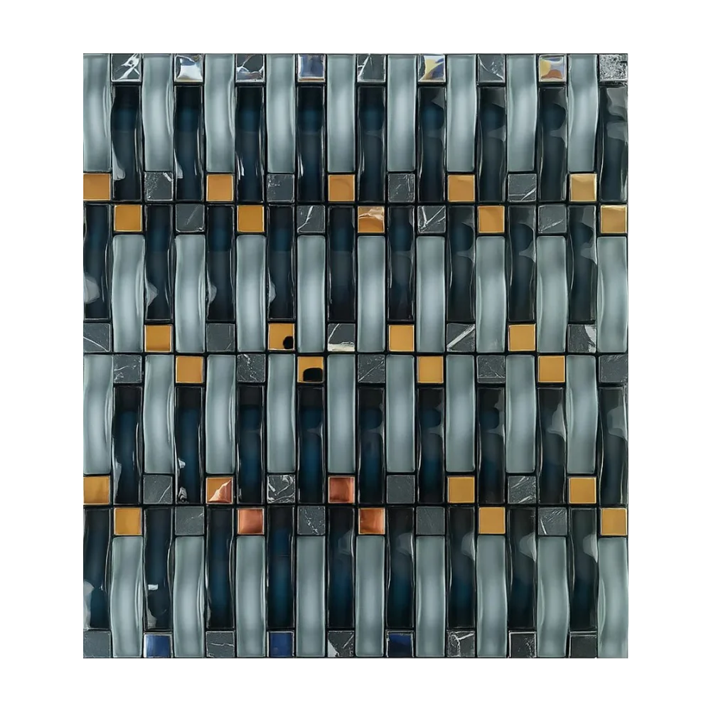 Mosaic Tiles - Clear And Black Marble | Gmgx03