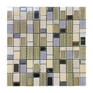 Mosaic Tiles – Grey And Black Marble | Mt015