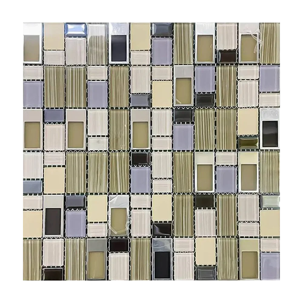 Mosaic Tiles – Grey And Black Marble | Mt015