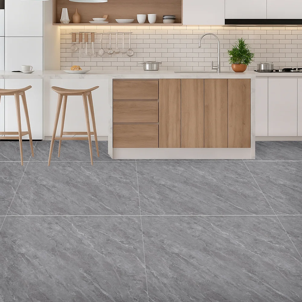 MSP66004 Dark Grey Glazed Polished Porcelain Tile