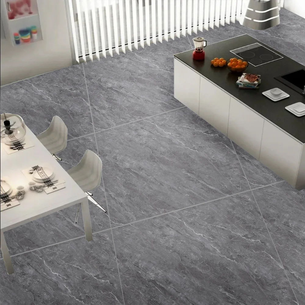 MSP66004 Dark Grey Glazed Polished Porcelain Tile