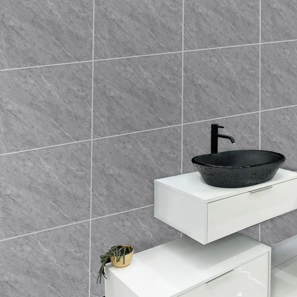 MSP66004 Dark Grey Glazed Polished Porcelain Tile