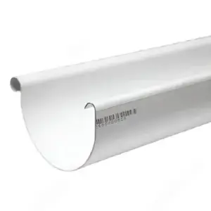 Gutter 3.0m Half Round White PVC