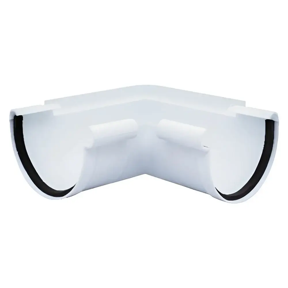 Internal Corner Half Round 90° White Pvc