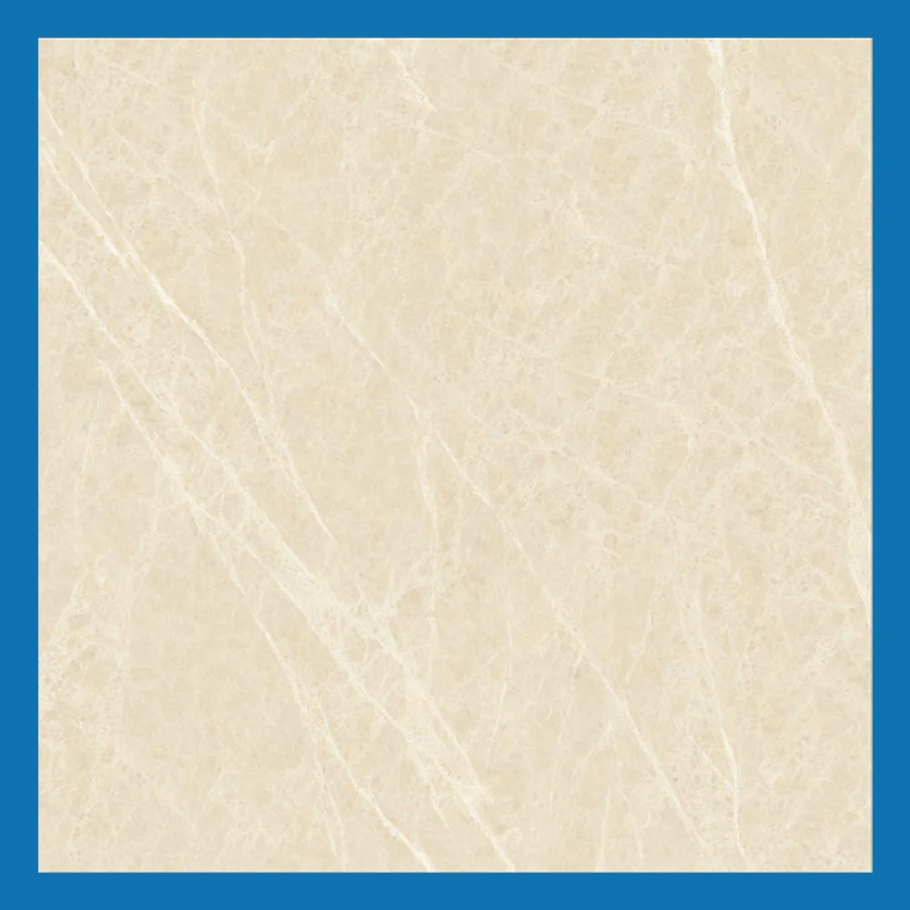 Light Ivory Glazed Polished Porcelain Tile