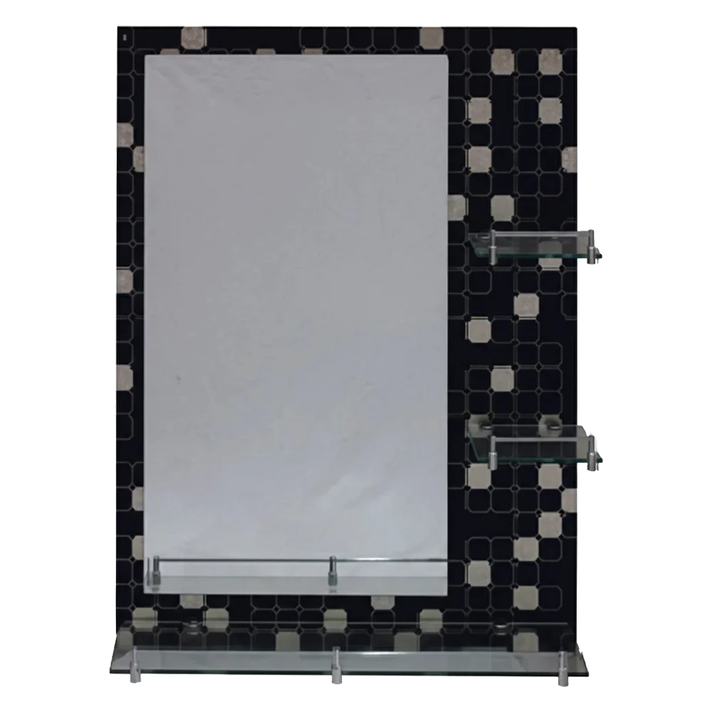 Black And Tourch Of Light Grey Mirror Bathroom 60*80Mm | Mir3203
