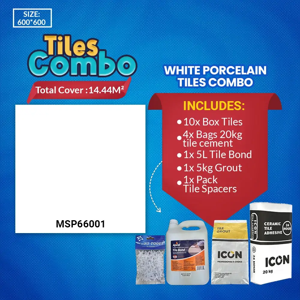 Floor Tile White Combo MSP66001