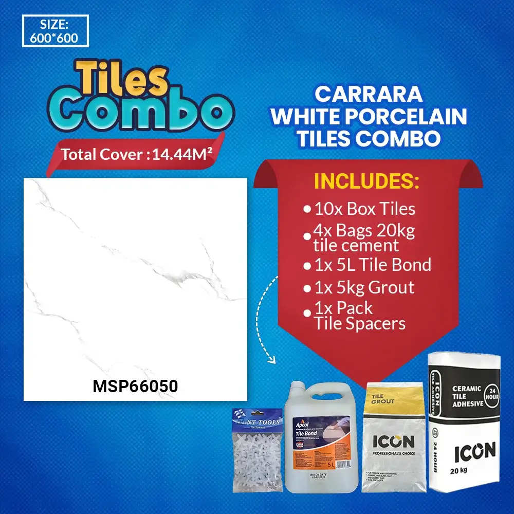 Carrara White Floor Tile Combo MSP66050