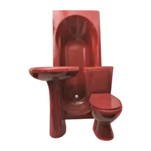 7-Piece Premium Bathroom Set in Maroon