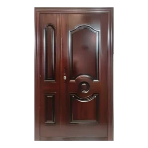 Metal entry door with sidelights