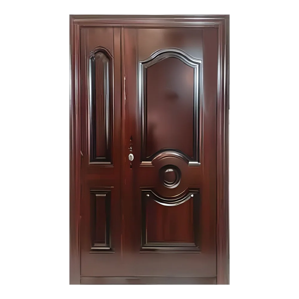 Metal entry door with sidelights
