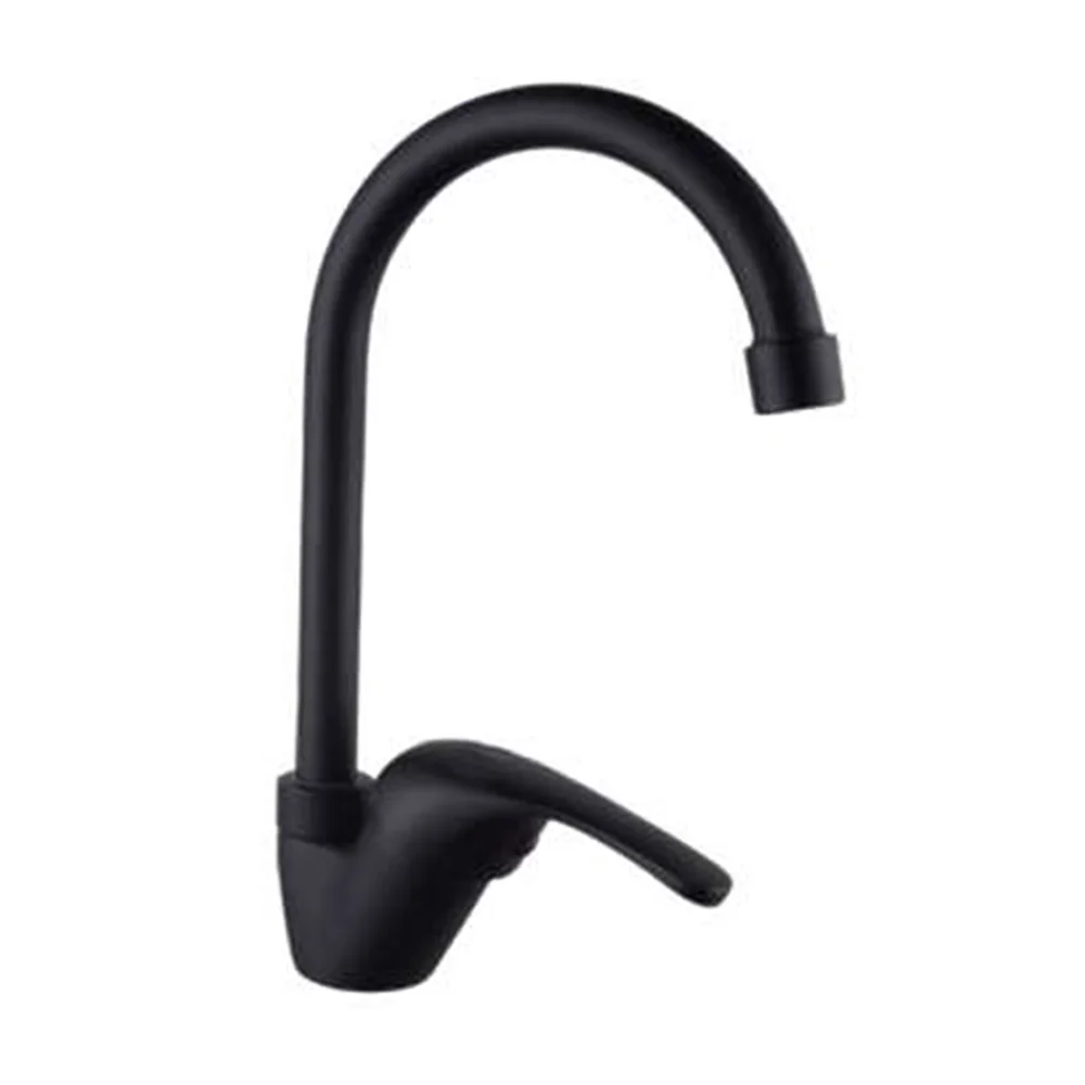 Matte Black Gooseneck Kitchen Faucet