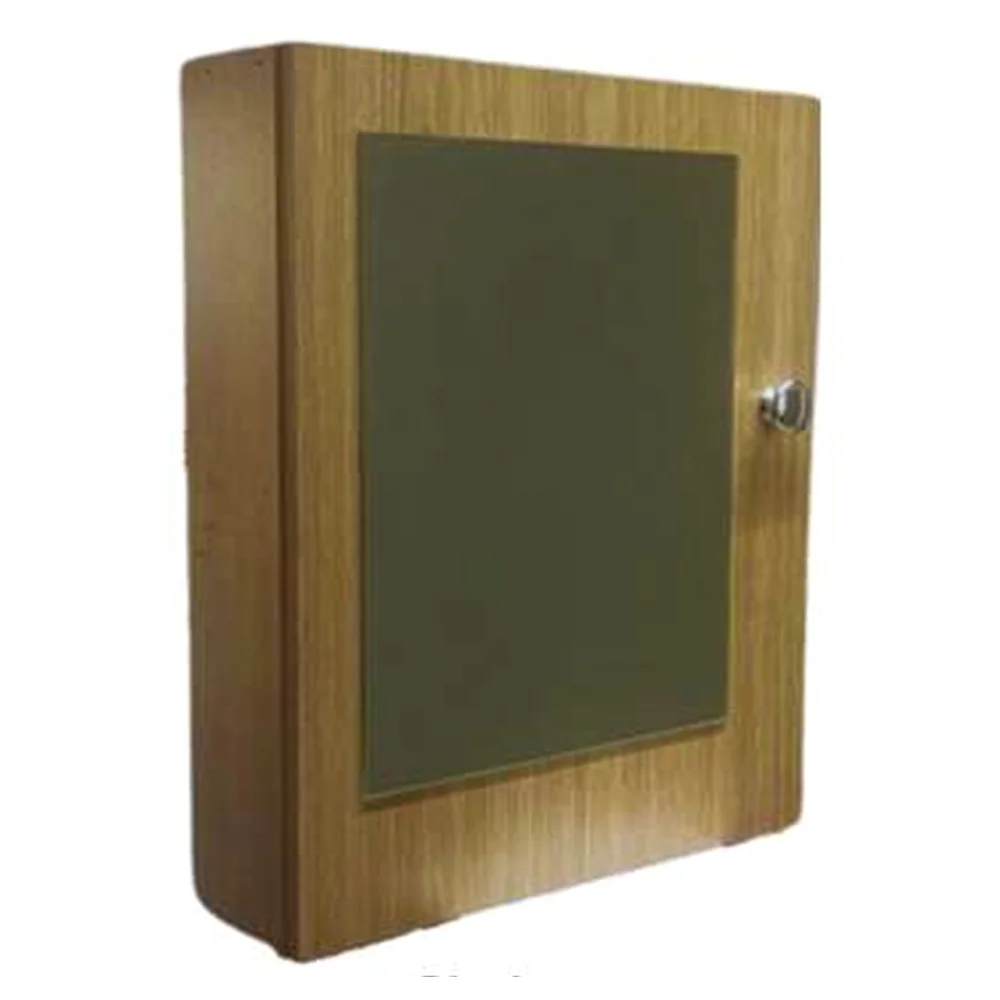 Wall-Mounted Wooden Medicine Cabinet with Mirror
