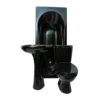 Black Ceramic Bathroom Set – 7-Piece
