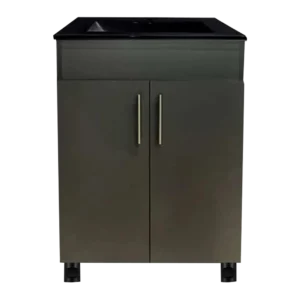 Dark Grey Vanity Cabinet with Basin Top