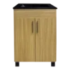 Oakwood Vanity Cabinet with Black Basin