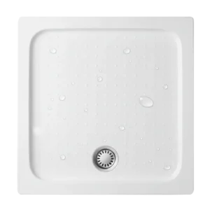 White Square Textured Shower Tray