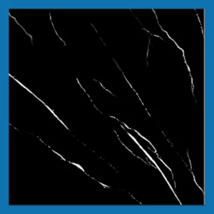 Ceramic Matt Black Marble Effect Tile 600×600mm