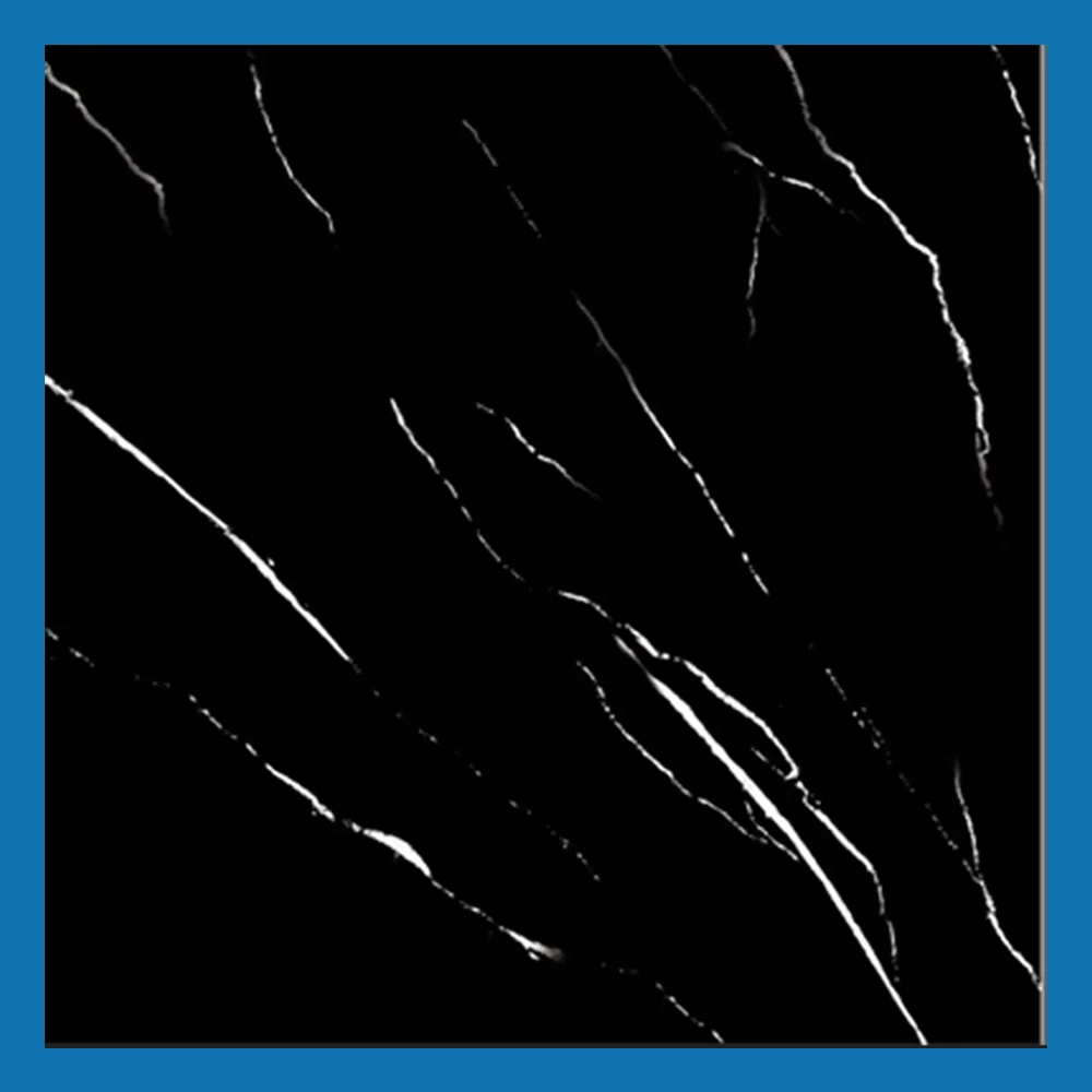 Ceramic Matt Black Marble Effect Tile 600×600mm