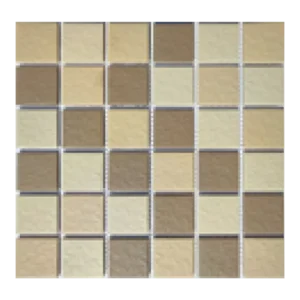 Beige Brown Square Mosaic Ceramic Tile