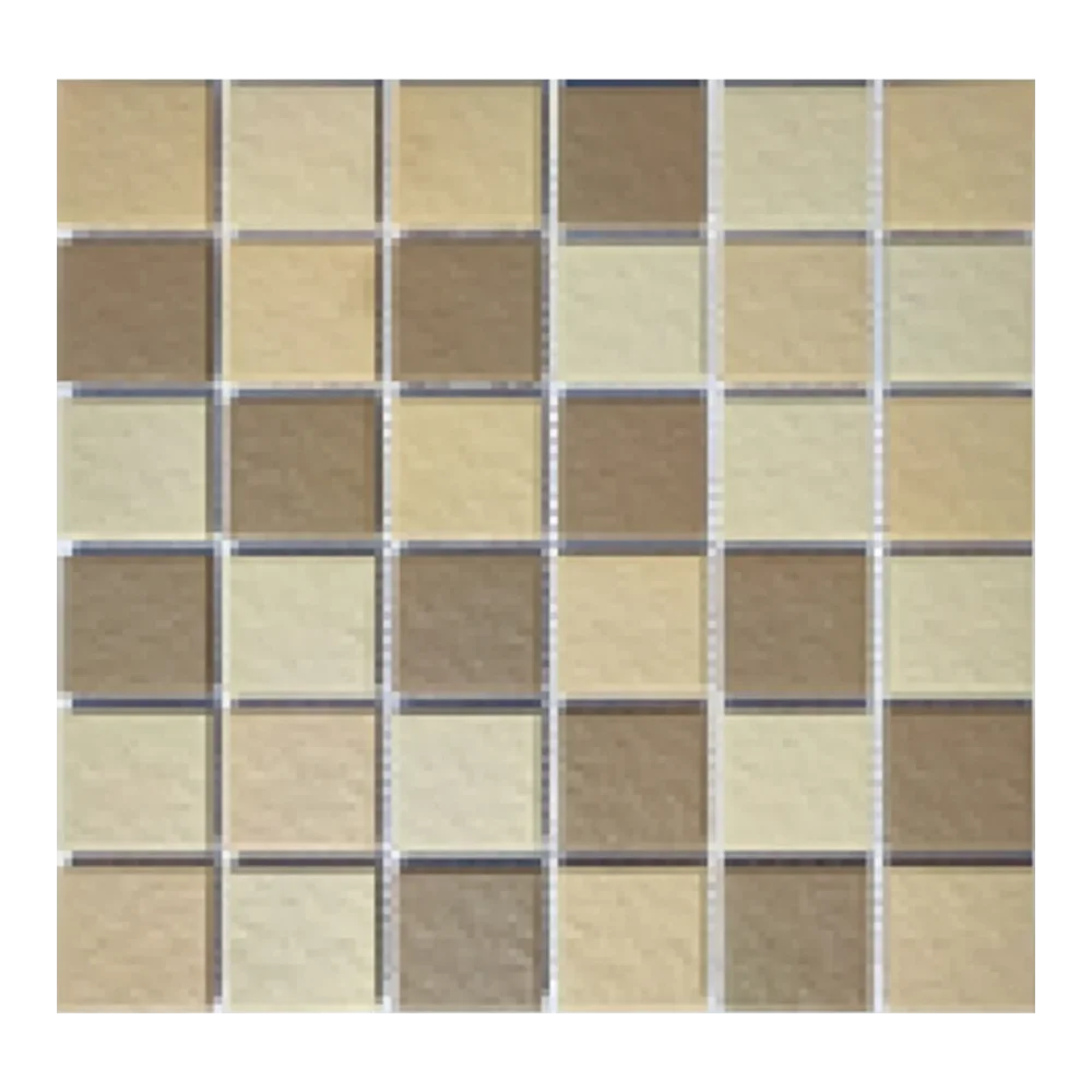 Beige Brown Square Mosaic Ceramic Tile