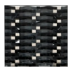 Black Woven Glass Mosaic Tile (GX03)